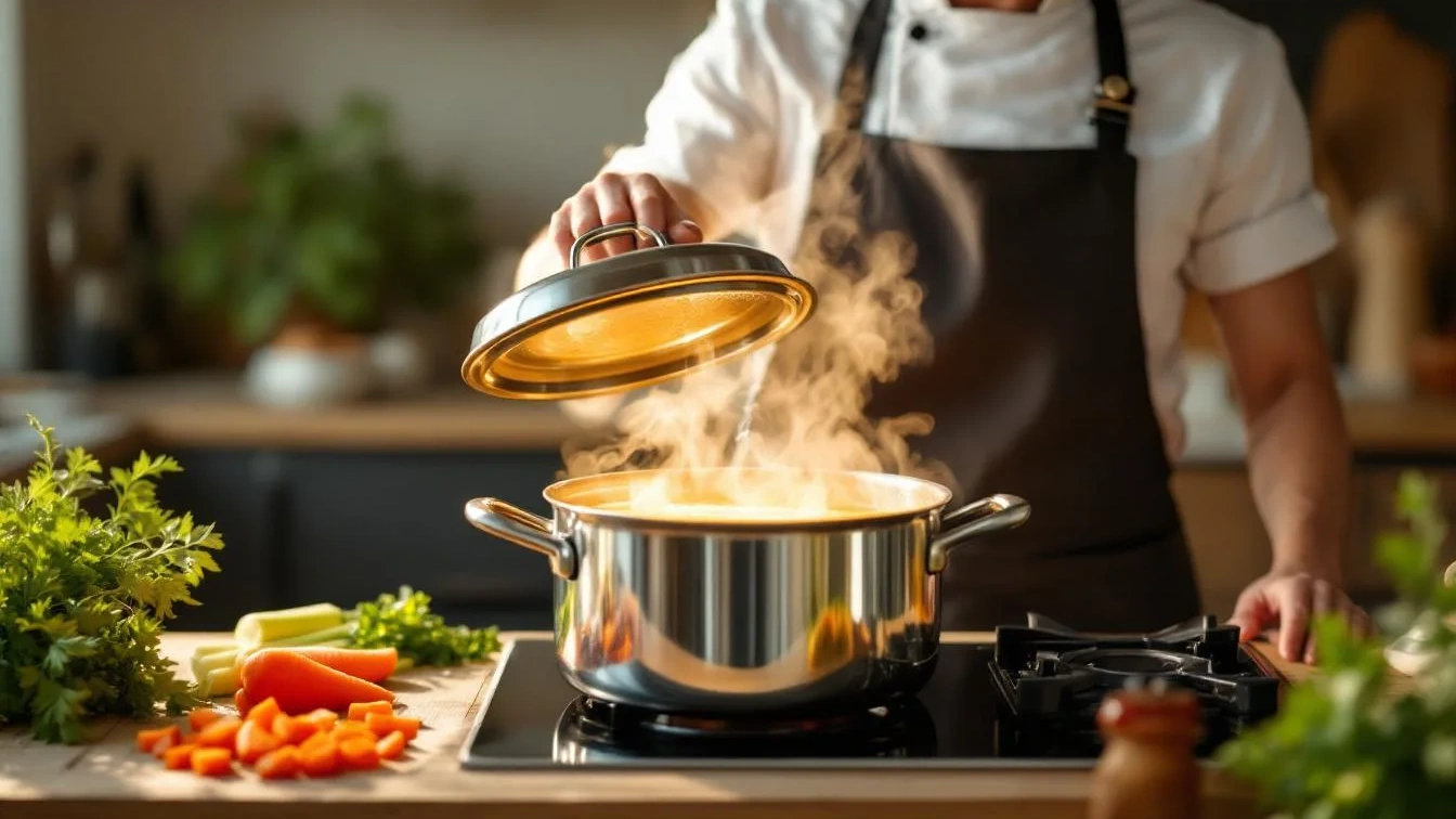 Šéfkuchař odhaluje: Proč je vaření polévky bez pokličky nezbytné pro dokonalou chuť a čistotu vývaru