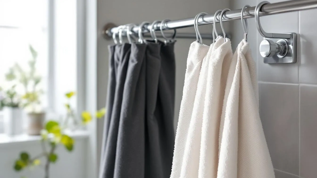 Zapomeňte na lepidlo: Tento jednoduchý trik udrží rozpernou tyč v koupelně pevně na místě