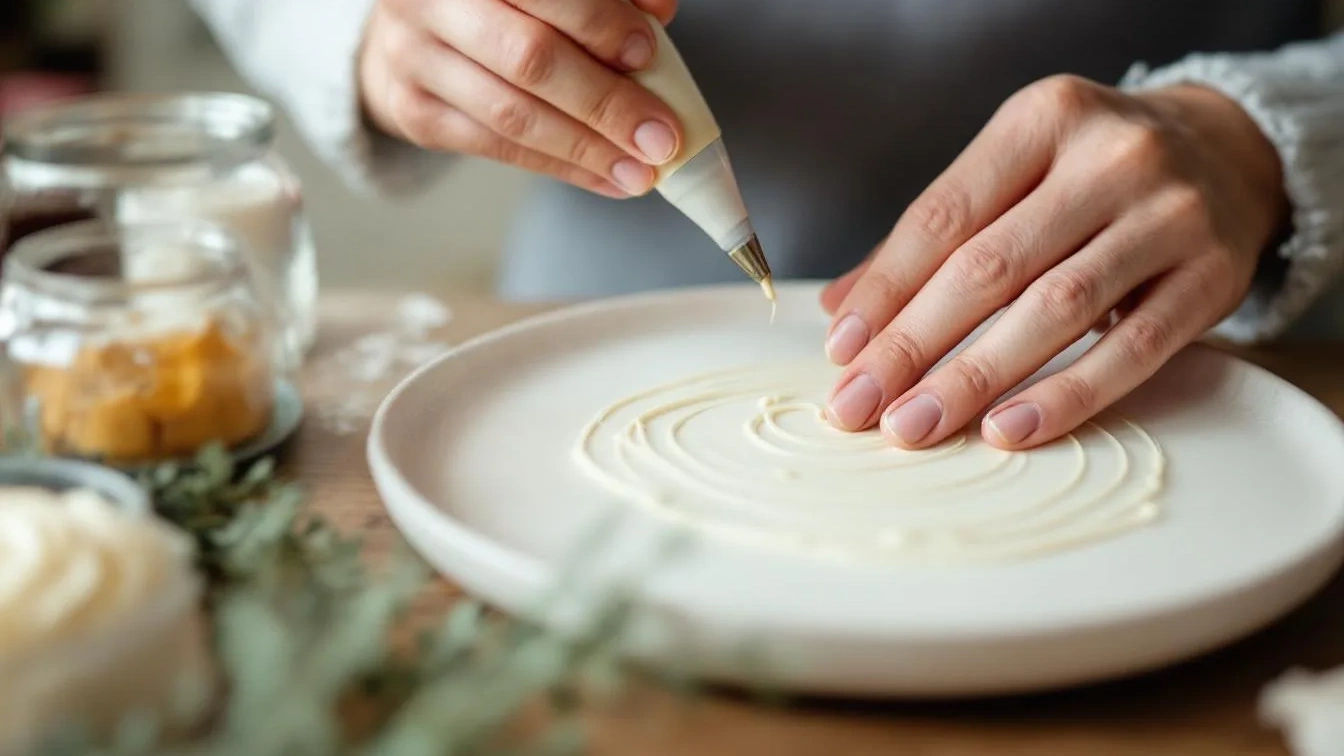 Přeměnila jsem láhev od majonézy na cukrářský sáček a kreslila tenké linky